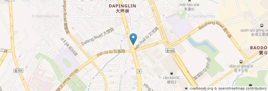 Mapa de ubicacion de 隆鼎御品豬腳 en تايوان, تايبيه الجديدة, 新店區.