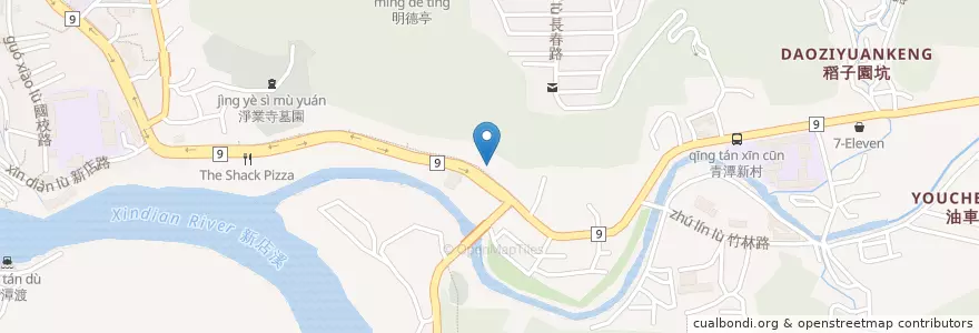 Mapa de ubicacion de 郵局口老麵 en 臺灣, 新北市, 新店區.