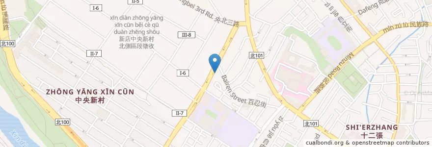 Mapa de ubicacion de 保安宮 en Taiwan, Neu-Taipeh, Xindian.