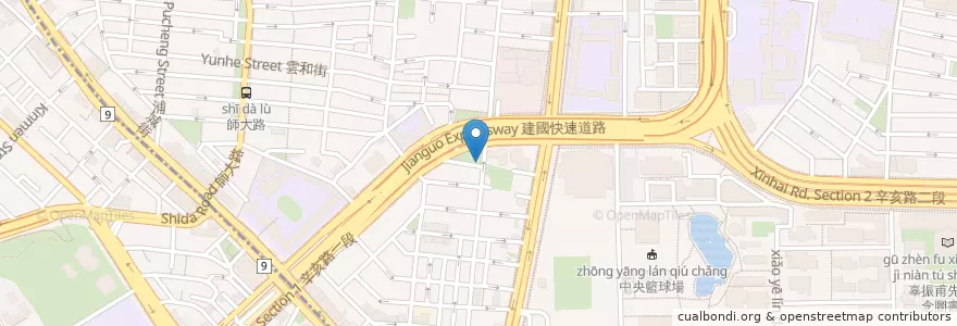 Mapa de ubicacion de 白靈宮 en Taiwán, Nuevo Taipéi, Taipéi, 大安區.