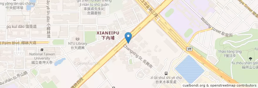 Mapa de ubicacion de 星巴克 en Taiwan, Nuova Taipei, Taipei, 大安區.