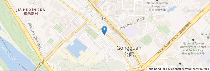 Mapa de ubicacion de 牛肉麵紅油炒手 en Taiwan, New Taipei, Taipei.