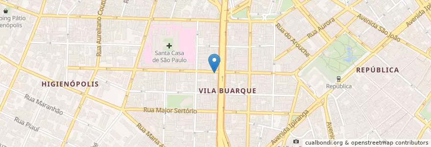 Mapa de ubicacion de Santa Casa en Brazil, Southeast Region, São Paulo, Região Geográfica Intermediária De São Paulo, Região Metropolitana De São Paulo, Região Imediata De São Paulo, São Paulo.