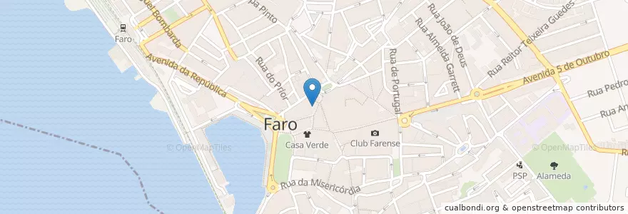Mapa de ubicacion de Faaron Steakhouse en پرتغال, Algarve, Algarve, فارو, فارو, فارو.