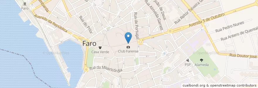 Mapa de ubicacion de Baixa Caffe en Portogallo, Algarve, Algarve, Faro, Faro, Faro.