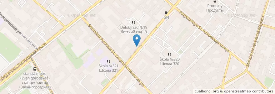 Mapa de ubicacion de SanDiego Lounge en Russia, Северо-Западный Федеральный Округ, Oblast' Di Leningrado, San Pietroburgo, Центральный Район, Владимирский Округ.