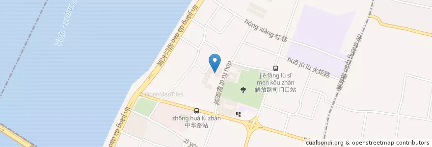 Mapa de ubicacion de 中央五大会址 en 中国, 湖北省, 武汉市, 武昌区, 中华路街道.