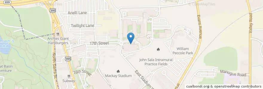 Mapa de ubicacion de University Pharmacy en États-Unis D'Amérique, Nevada, Washoe County, Reno.