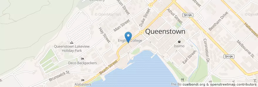 Mapa de ubicacion de Noodle Canteen en ニュージーランド, オタゴ, Queenstown-Lakes District.