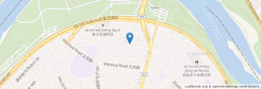 Mapa de ubicacion de 南清宮 en Taïwan, Nouveau Taipei, 永和區.