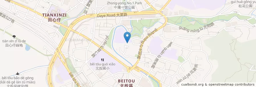 Mapa de ubicacion de 三千府 en Taiwan, Neu-Taipeh, Taipeh, Beitou.