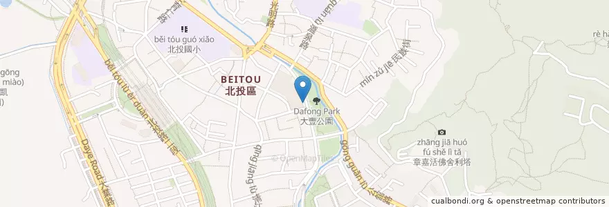 Mapa de ubicacion de 集福宮 en 臺灣, 新北市, 臺北市, 北投區.