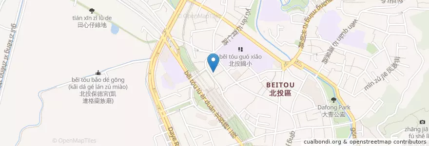 Mapa de ubicacion de 信望愛聖教會北投會堂 en 臺灣, 新北市, 臺北市, 北投區.