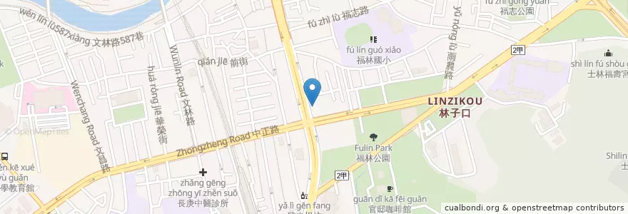 Mapa de ubicacion de 越香蘭 en Taiwan, Nuova Taipei, Taipei, 士林區.