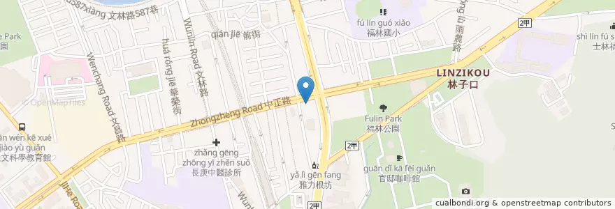 Mapa de ubicacion de 知多家 en Taiwan, Nuova Taipei, Taipei, 士林區.