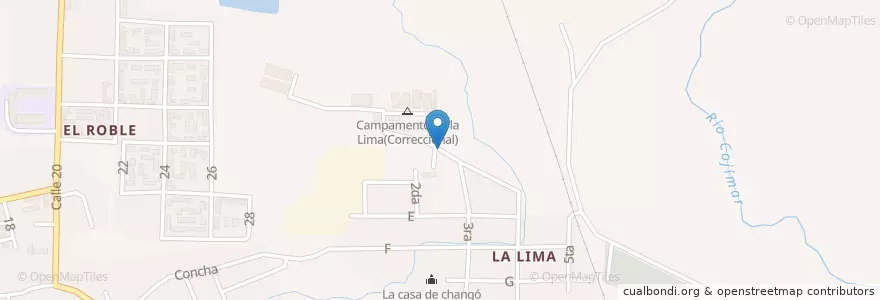 Mapa de ubicacion de Campamento La lima (Correccional) en Kuba, Havanna, Guanabacoa.
