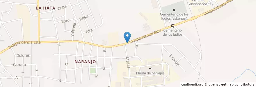 Mapa de ubicacion de Cafetería La Tranquita en Küba, La Habana, Guanabacoa.