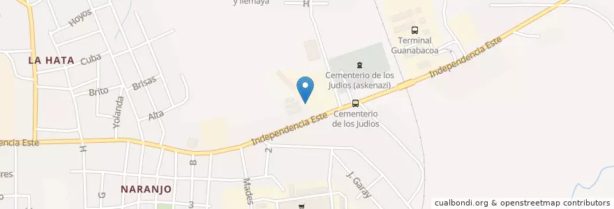 Mapa de ubicacion de Mini sucursal del banco en 古巴, La Habana, Guanabacoa.