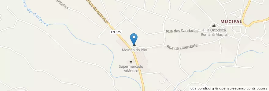 Mapa de ubicacion de Moínho do Pão en Portugal, Área Metropolitana De Lisboa, Lisboa, Grande Lisboa, Sintra, Colares.
