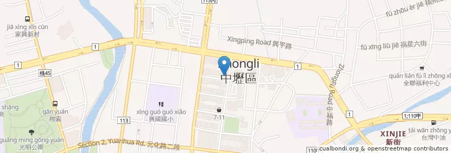 Mapa de ubicacion de 昇陽小兒科 en Taiwan, 桃園市, 中壢區.