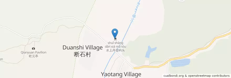 Mapa de ubicacion de 水上丹霞码头 en Китай, Гуандун, Шаогуань, 仁化县 (Renhua), 丹霞街道.