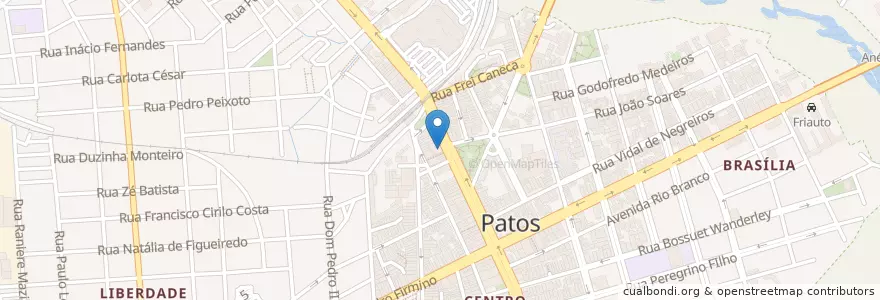 Mapa de ubicacion de Zeca's en Brazil, Severovýchodní Region, Paraíba, Região Metropolitana De Patos, Região Geográfica Intermediária De Patos, Região Geográfica Imediata De Patos, Patos.