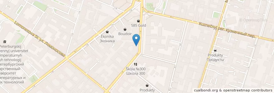 Mapa de ubicacion de Этюд en Russia, Northwestern Federal District, Leningrad Oblast, Saint Petersburg, Центральный Район, Владимирский Округ.