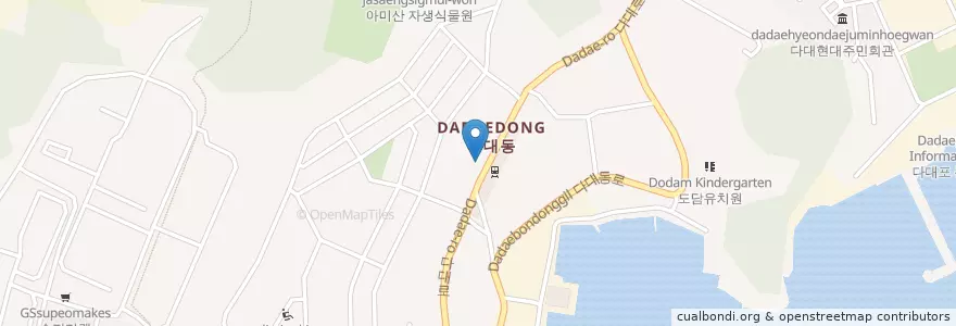Mapa de ubicacion de 라파요양원 en 대한민국, 부산, 사하구, 다대동.