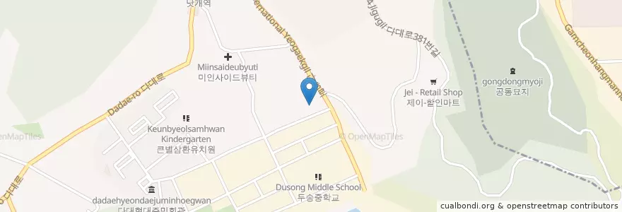Mapa de ubicacion de 통뼈 감자탕집 en Güney Kore, Busan, 사하구, 다대동.