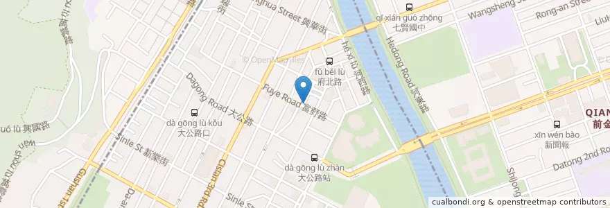 Mapa de ubicacion de 鹽埕町雪花冰 en 타이완, 가오슝시, 옌청구.