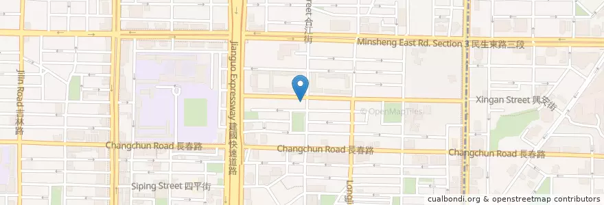 Mapa de ubicacion de 烤肉飯各式鍋類 en Taiwan, 新北市, Taipé, 中山區.
