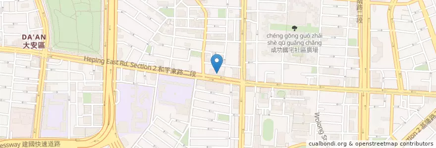 Mapa de ubicacion de Subway en Taiwan, Neu-Taipeh, Taipeh, Da’An.