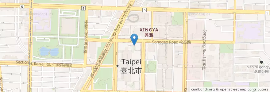 Mapa de ubicacion de 公務停車場 en 臺灣, 新北市, 臺北市, 信義區.
