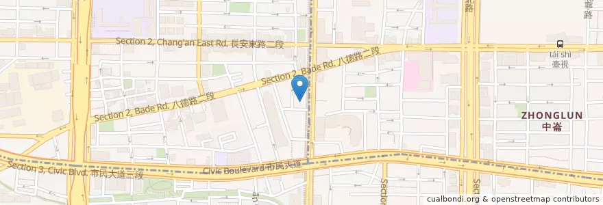 Mapa de ubicacion de 濟南鮮湯包 en Taiwan, 新北市, Taipei, 松山區.