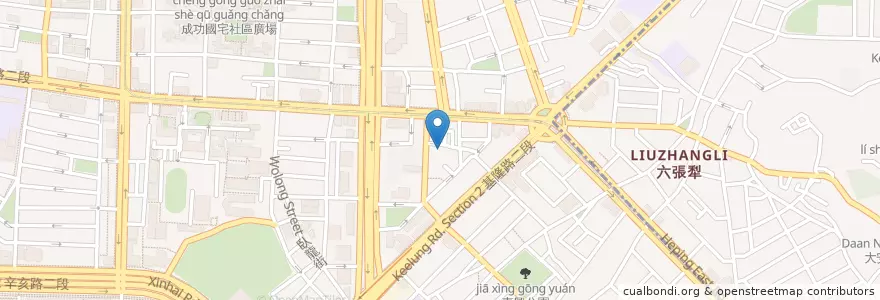 Mapa de ubicacion de 樂業停車場 en 臺灣, 新北市, 臺北市, 大安區.