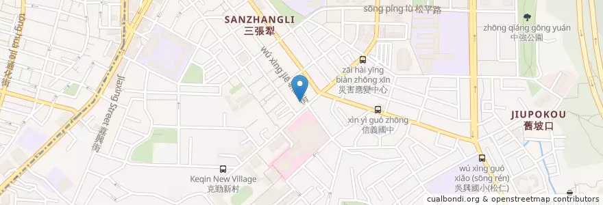 Mapa de ubicacion de 浸信會宣恩堂 en 台湾, 新北市, 台北市, 信義区.