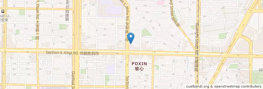 Mapa de ubicacion de 小川安和店 en Taiwan, Nuova Taipei, Taipei, 大安區.