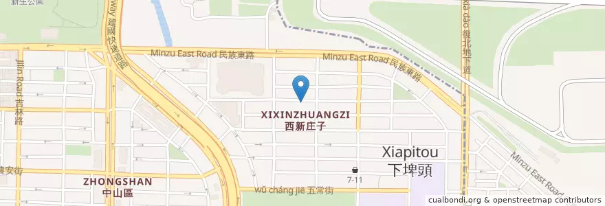 Mapa de ubicacion de 福義宮 en تایوان, 新北市, تایپه, 中山區.