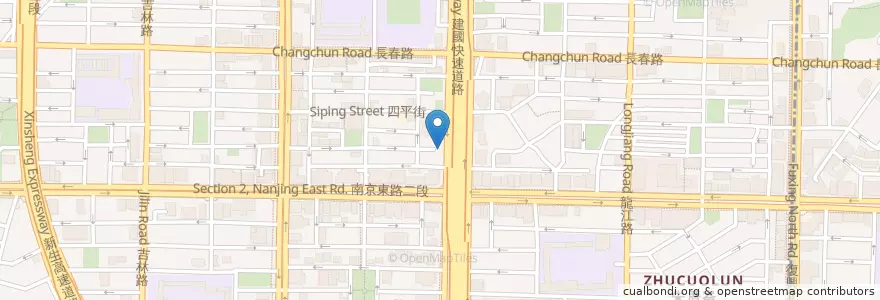 Mapa de ubicacion de 川鍋魯旦 en تایوان, 新北市, تایپه, 中山區.
