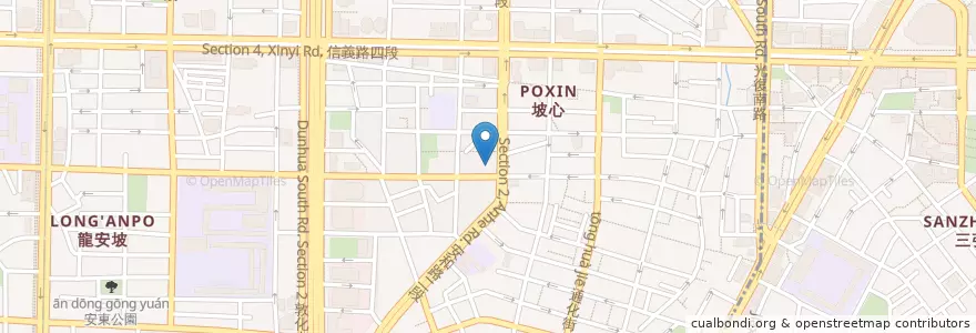 Mapa de ubicacion de 悠遊盒子 en تايوان, تايبيه الجديدة, تايبيه, 大安區.