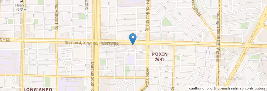 Mapa de ubicacion de 第一商業銀行 en 타이완, 신베이 시, 타이베이시, 다안 구.