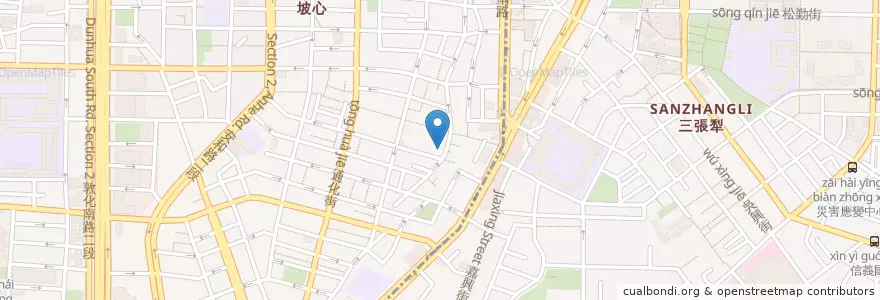 Mapa de ubicacion de 全家人牛排 en تایوان, 新北市, تایپه, 大安區.