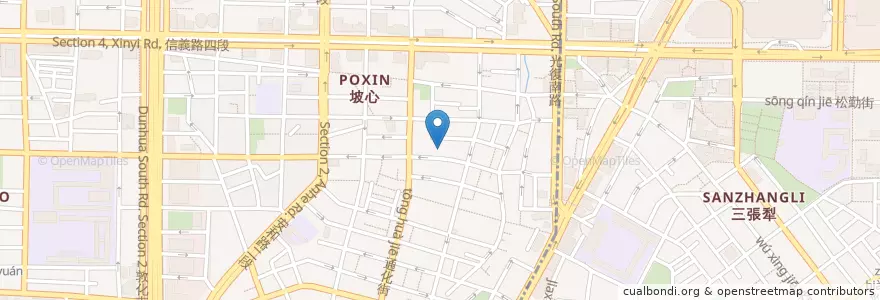 Mapa de ubicacion de 通化福德宮 en 臺灣, 新北市, 臺北市, 大安區.