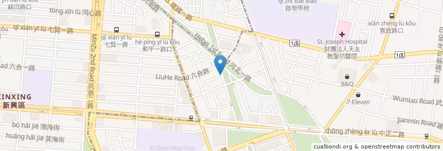 Mapa de ubicacion de 迪立印度健康蔬食坊 en Taiwan, Kaohsiung, 苓雅區.
