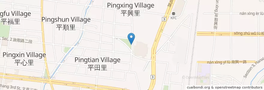 Mapa de ubicacion de 豐田公園 en تايوان, تاي شانغ, 北屯區.