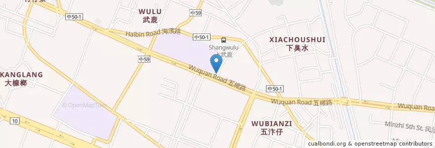 Mapa de ubicacion de 清水運動場 en 台湾, 台中市, 清水区.