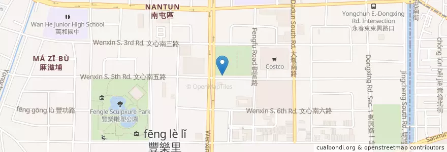 Mapa de ubicacion de 南苑公園 en Тайвань, Тайчжун, 南屯區.