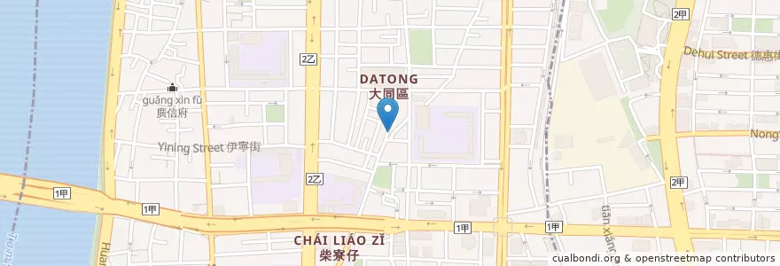 Mapa de ubicacion de 蘭州街湯包 en Tayvan, 新北市, Taipei, 大同區.