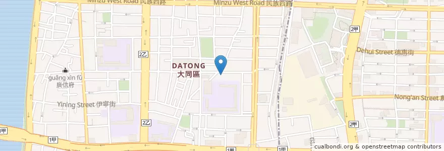 Mapa de ubicacion de 昌吉街豬血湯 en 臺灣, 新北市, 臺北市, 大同區.