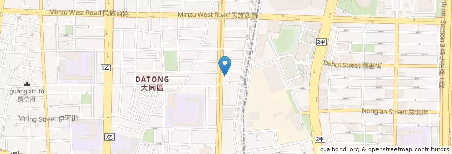 Mapa de ubicacion de 大同靈糧福音中心 en 臺灣, 新北市, 臺北市.